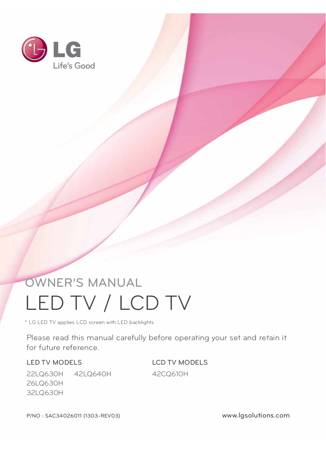 LG 42LQ640HUA User Manual