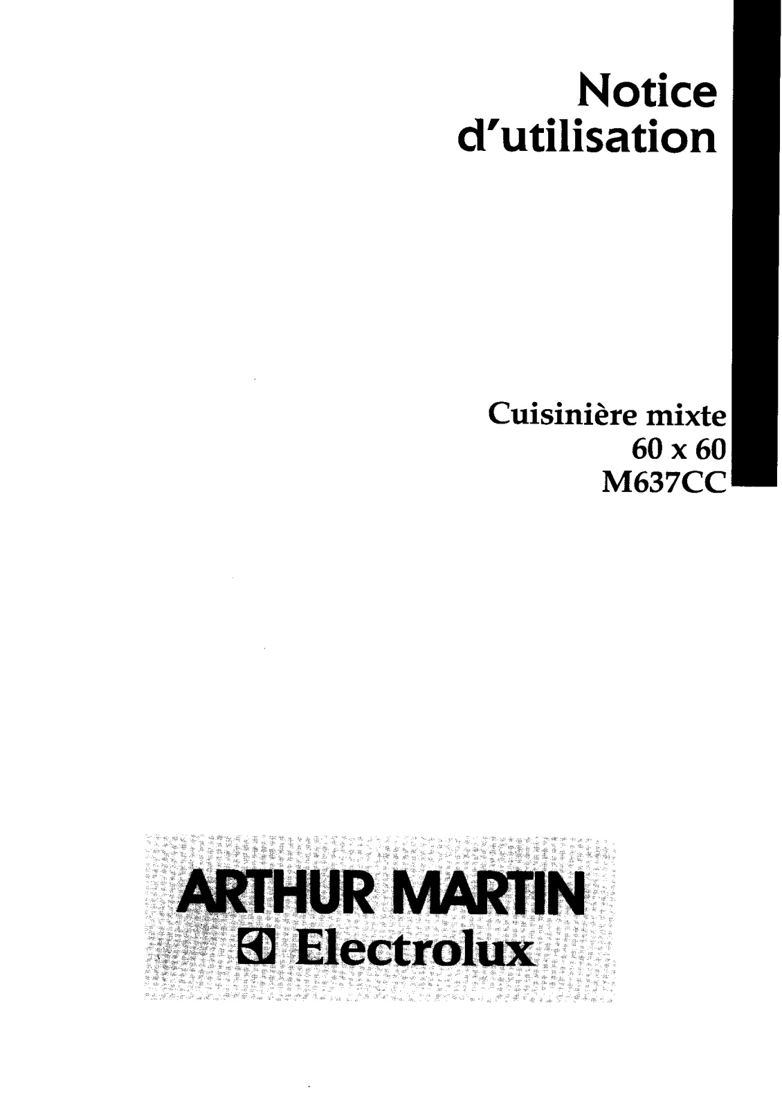 Arthur martin M637CC User Manual