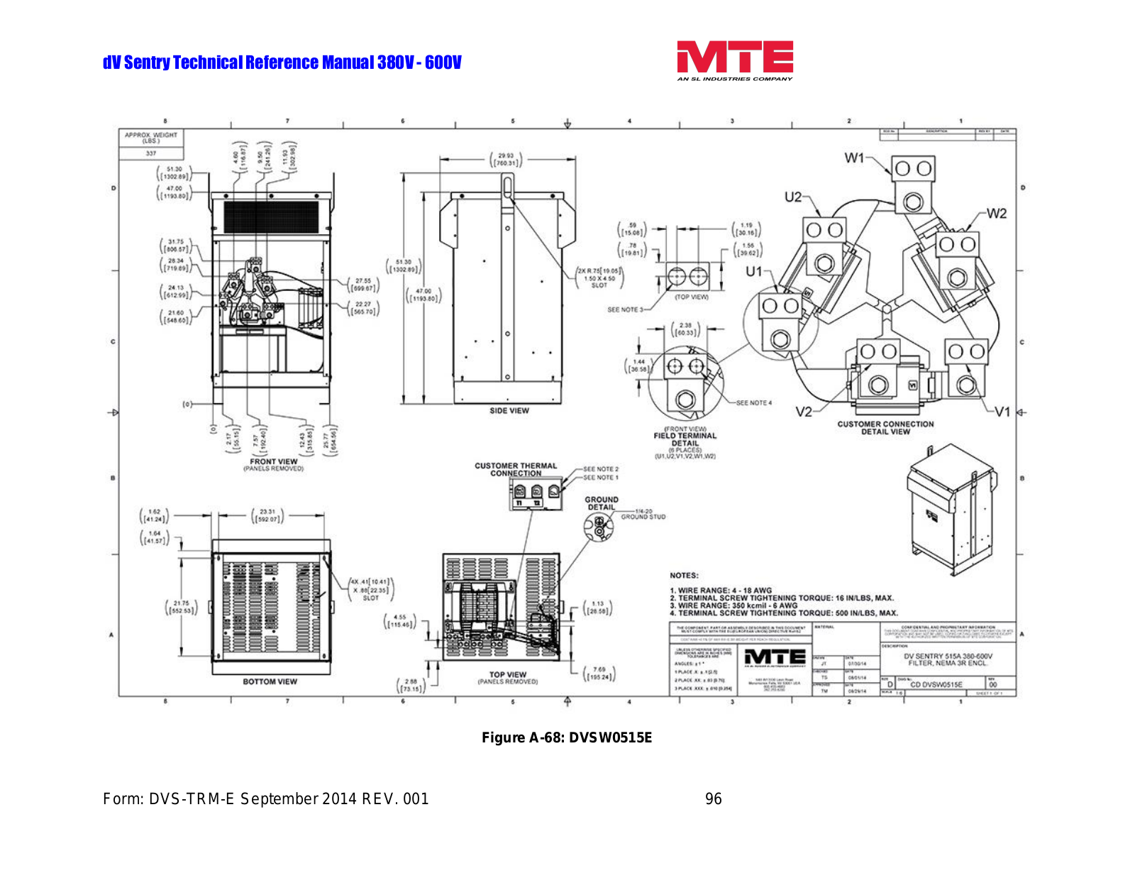 MTE DVSW0515E Technical Reference Manual