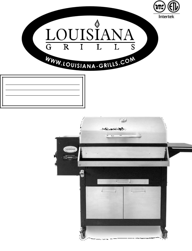 Louisiana Grills Lg60800us Owner's Manual