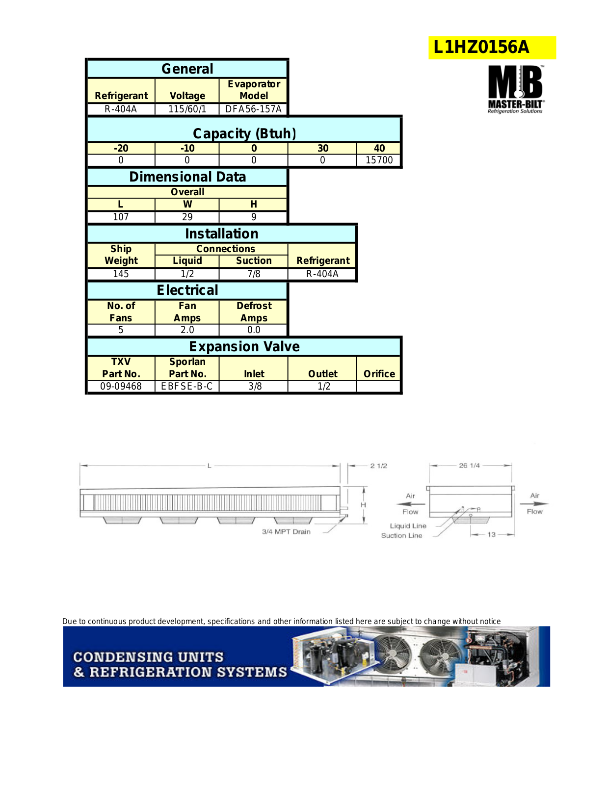 Master-Bilt DFA56-157A User Manual