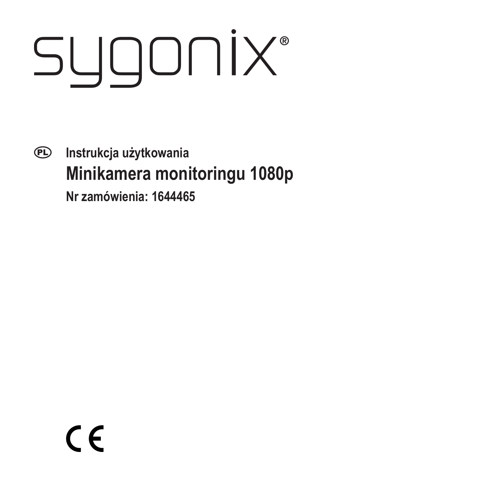 Sygonix 1644465 Operating instructions