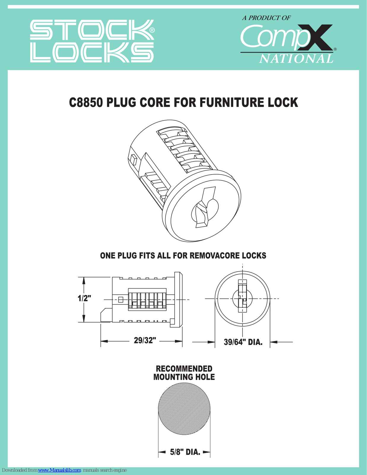 Stock Loks C8850 Instruction Sheet