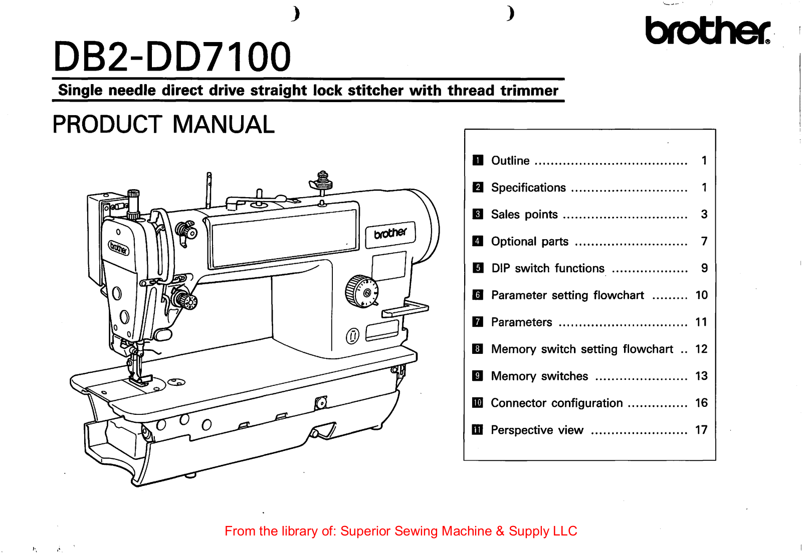 Brother DB2-DD7100 Manual