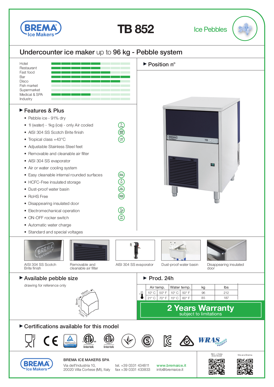 Brema TB 852 Datasheet