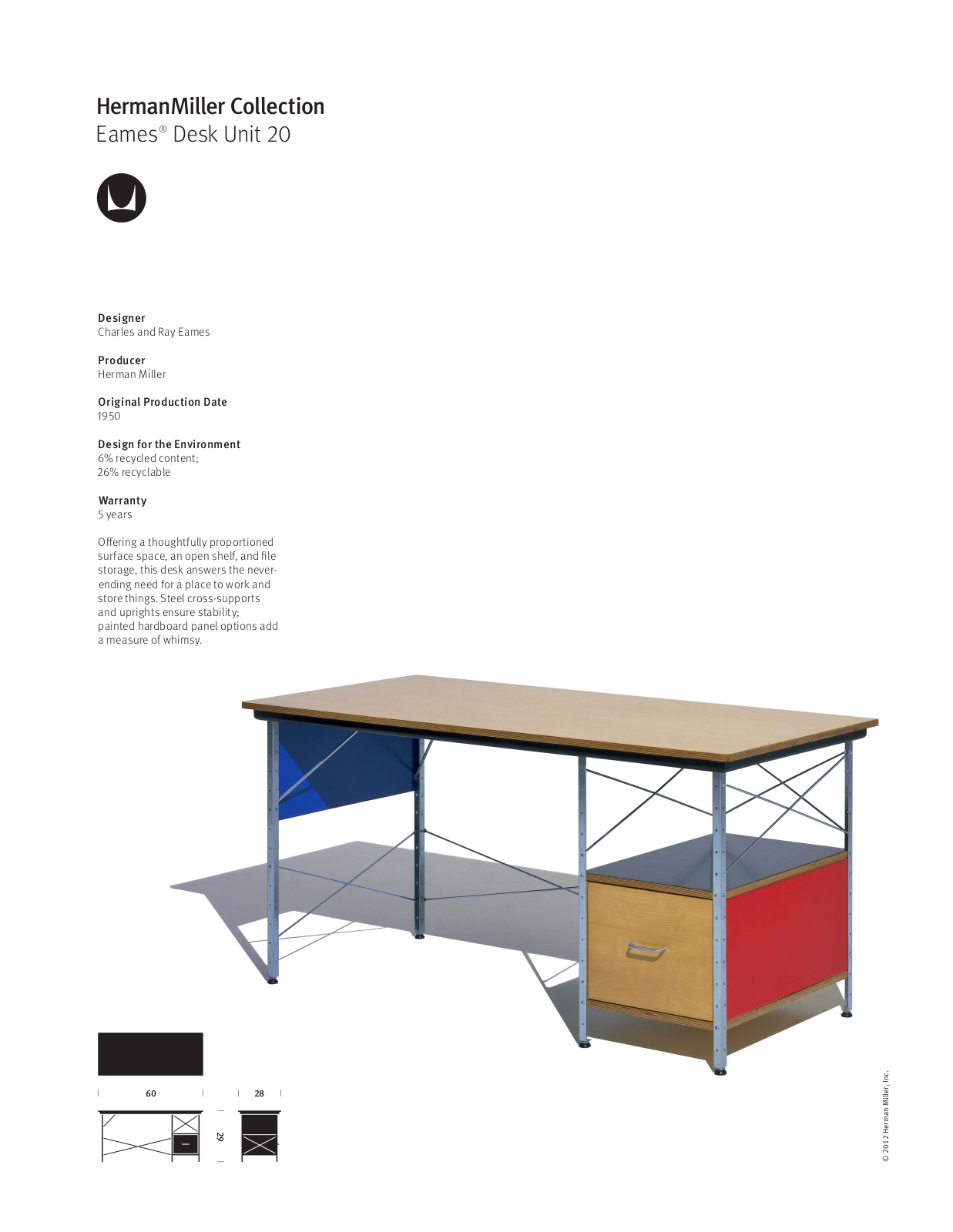 Herman Miller Eames Desk Unit 20 User Manual