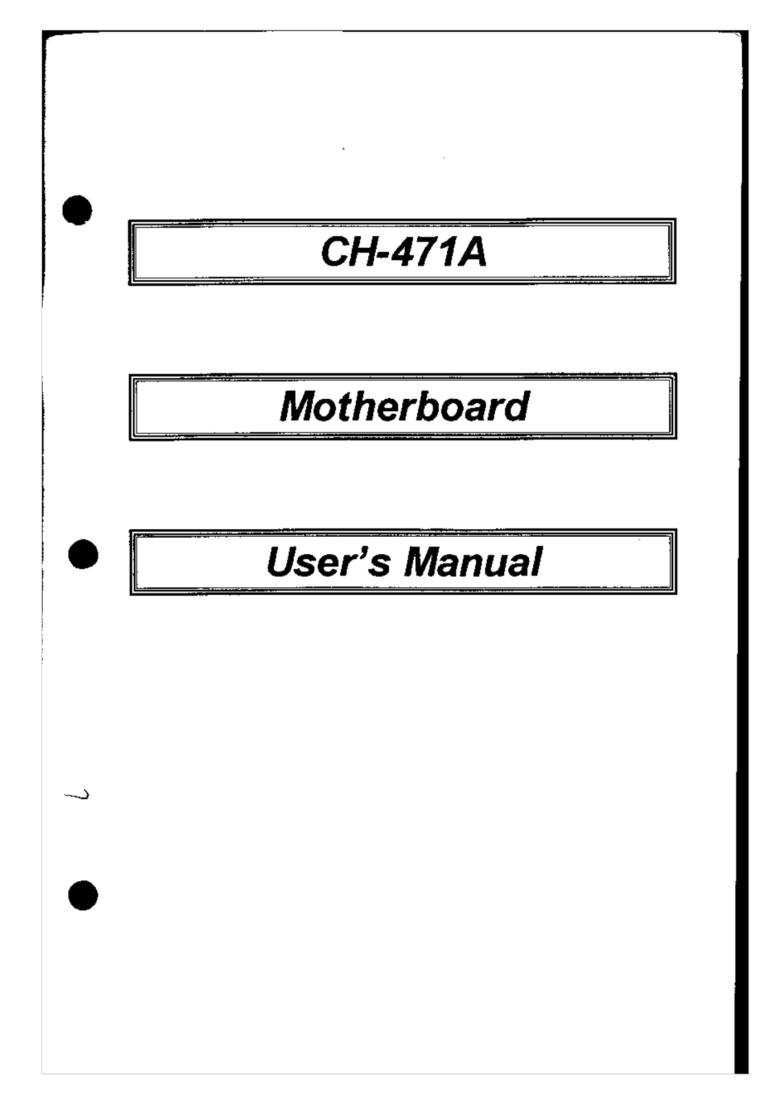 Chicony CH-471A User's Manual - ManualMachine.com
