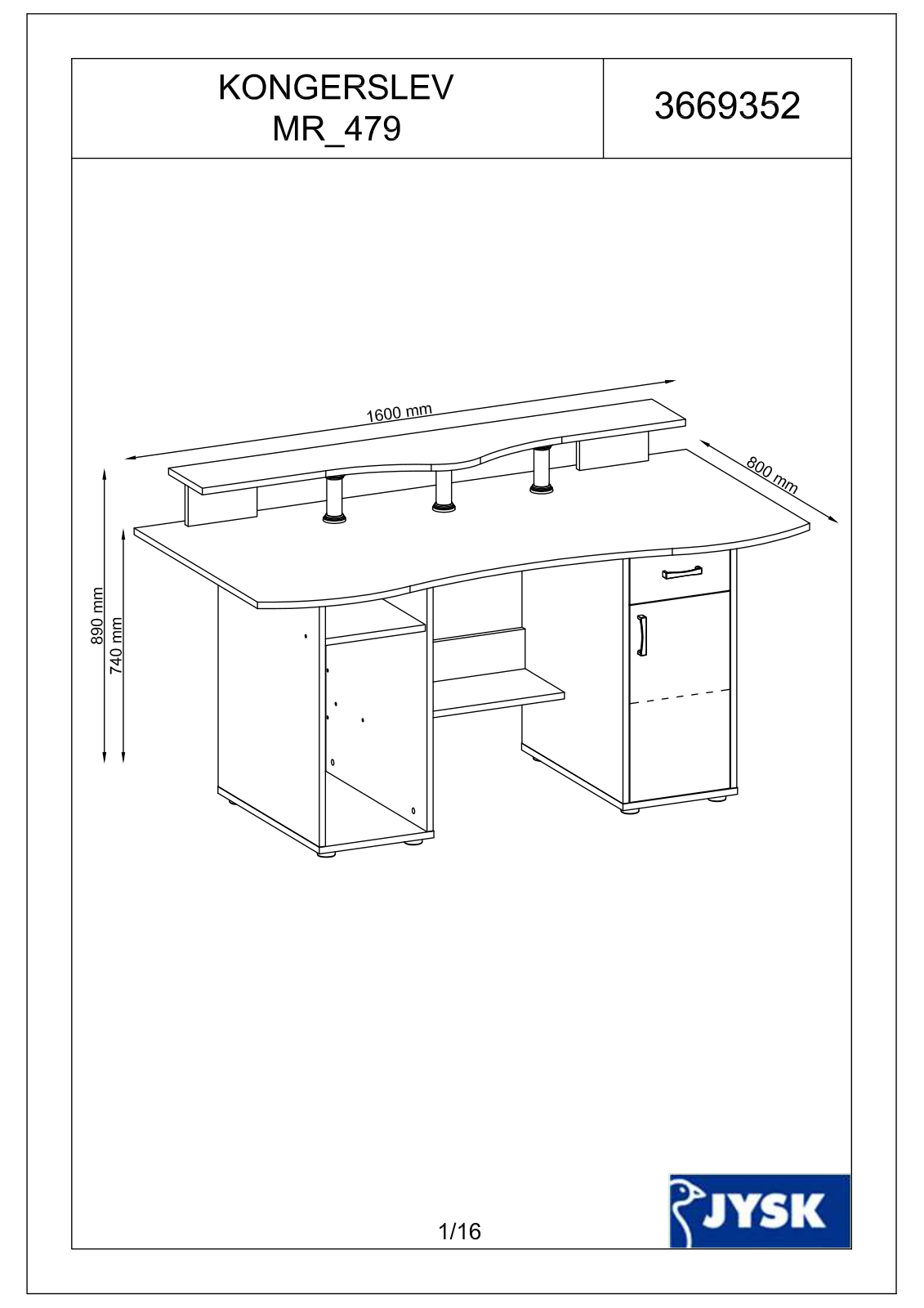 JYSK Kongerslev User Manual