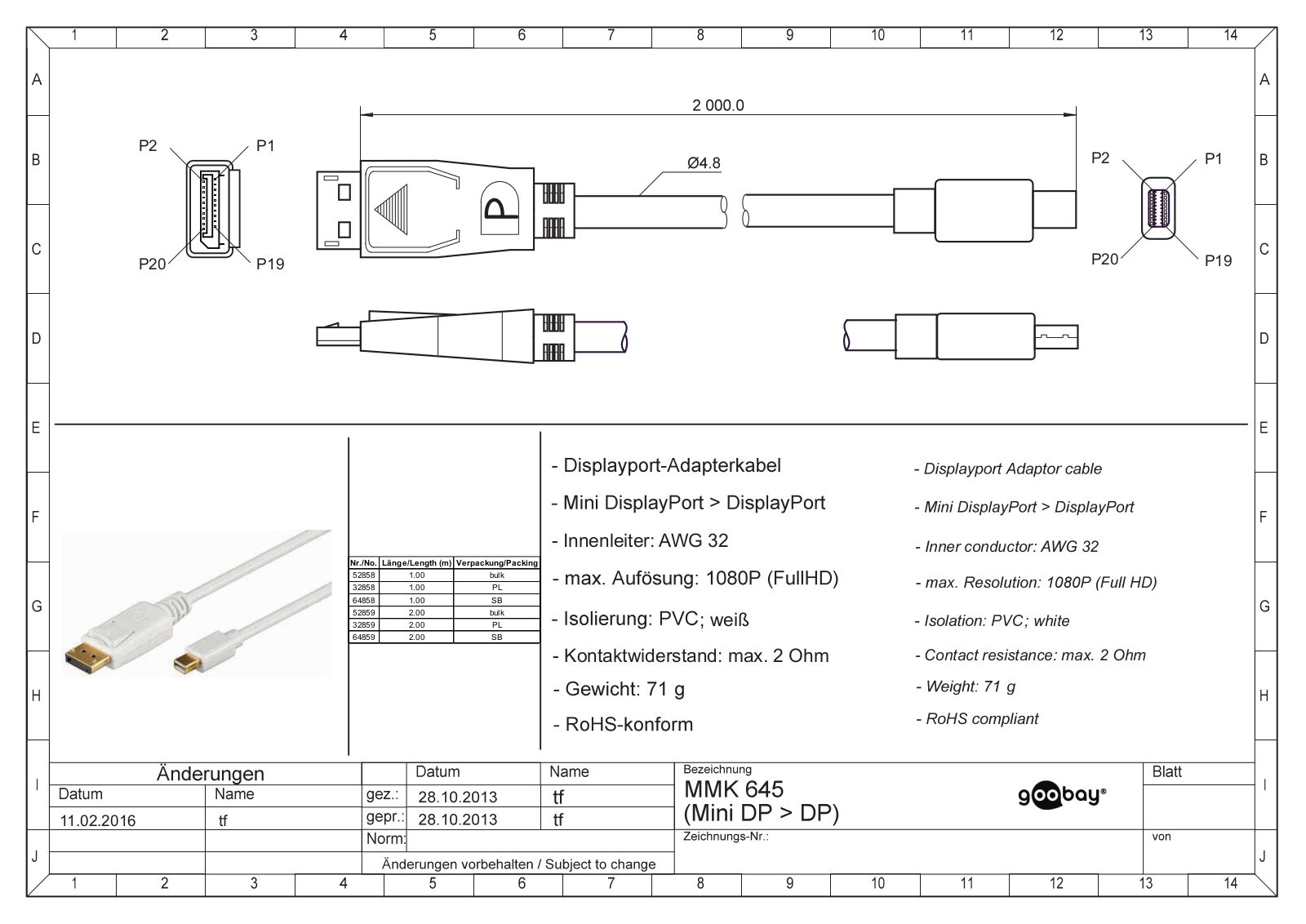 GOOBAY 52858 Datasheet - ManualMachine.com