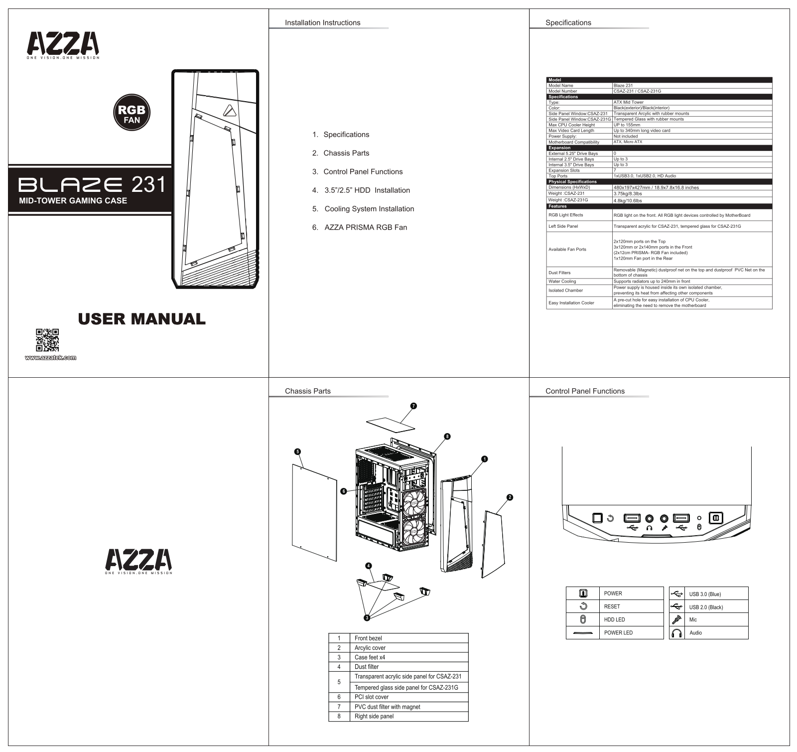 AZZA CSAZ-231G Service Manual