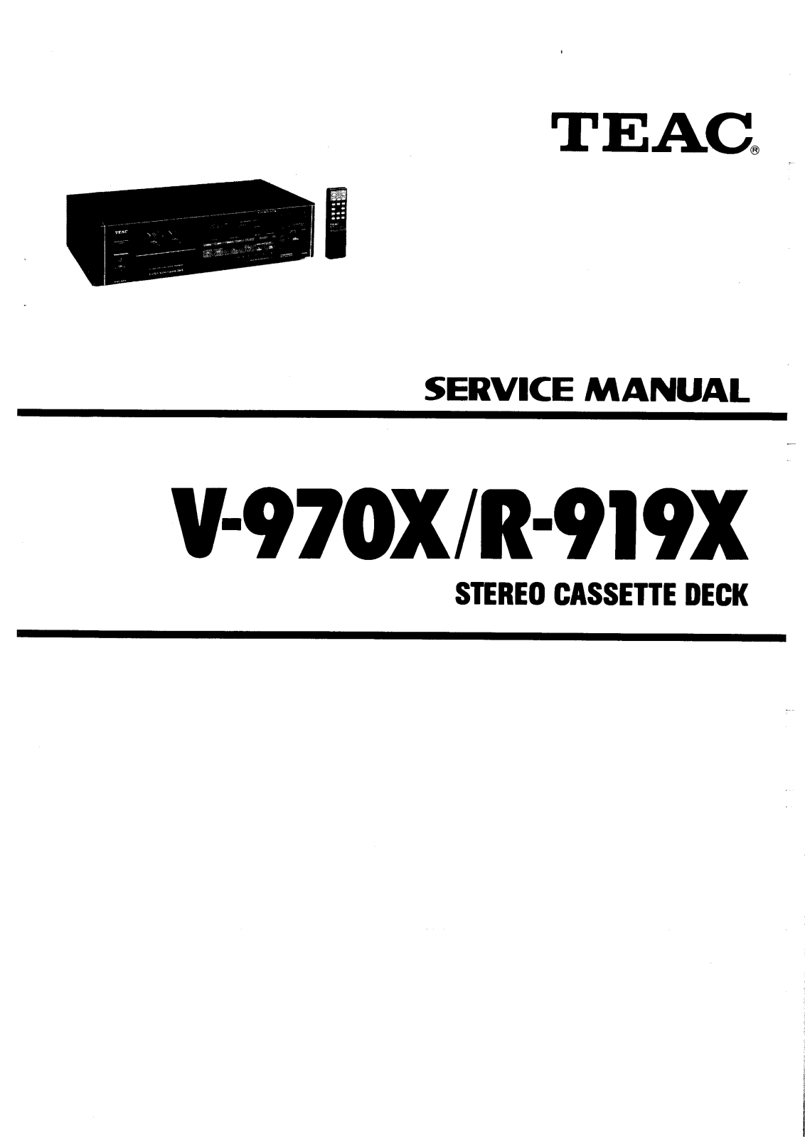 TEAC V-970X, R-919X Schematic