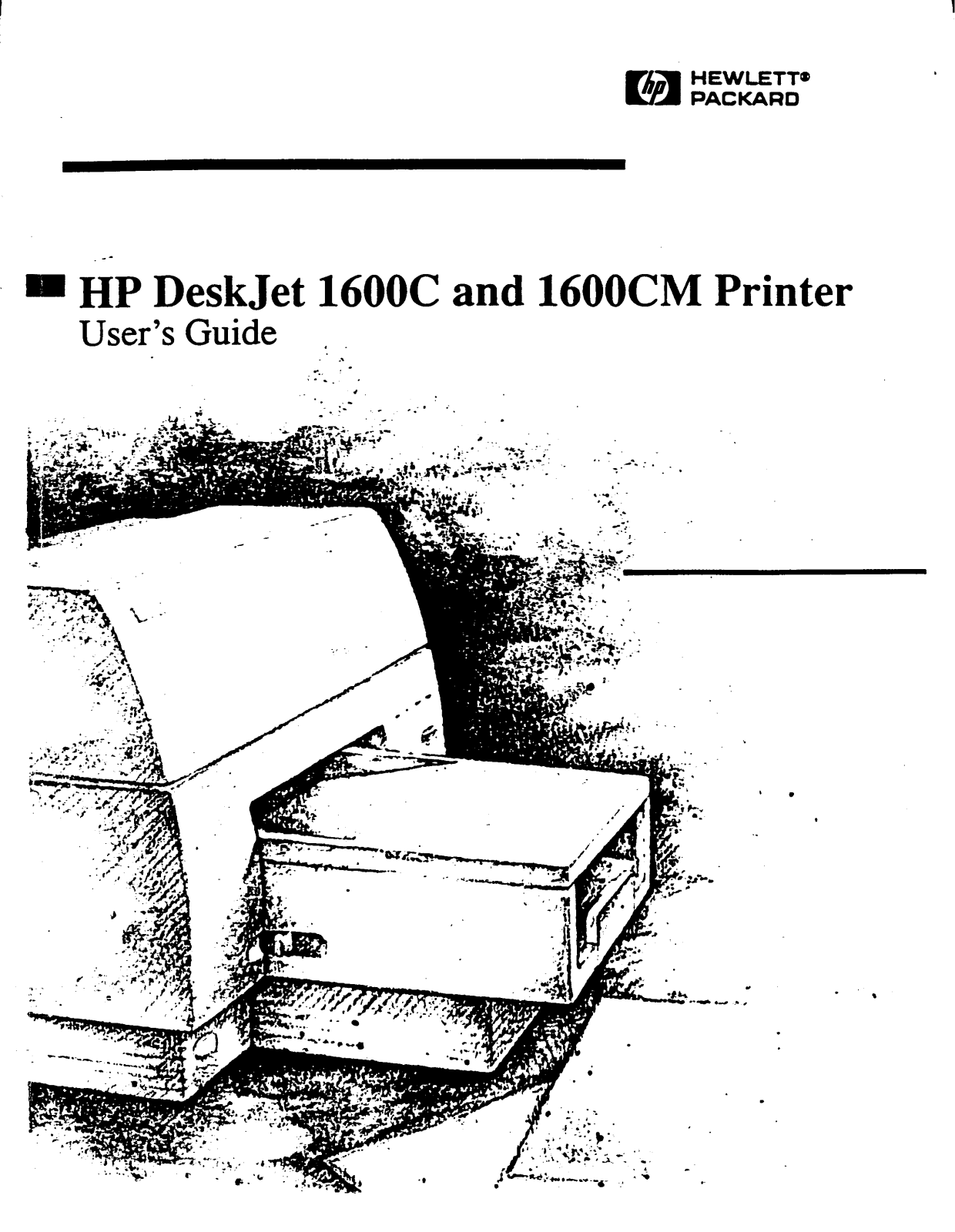 Hp DESKJET 1600C User Manual