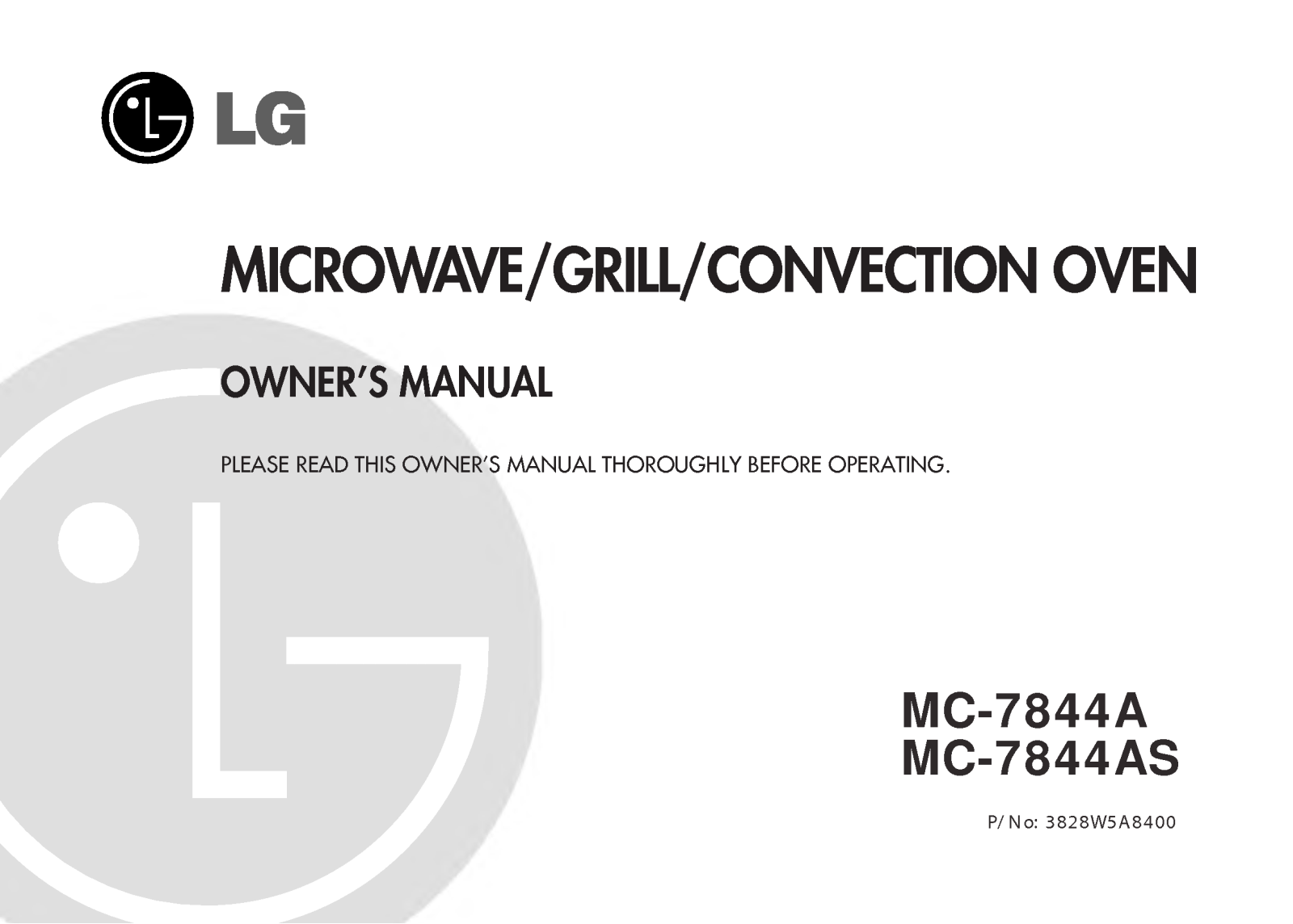 LG MC-7844A, MC-7844AS User Manual