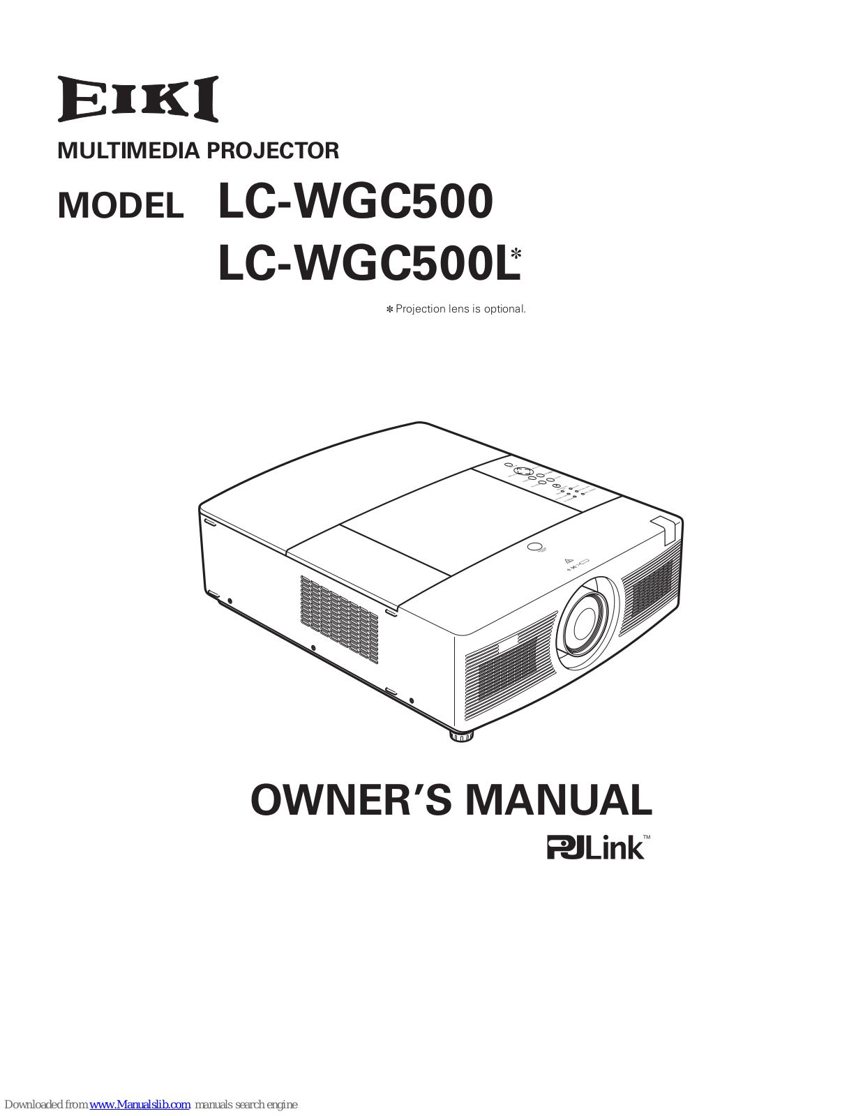 Eiki LC-WGC500L Owner's Manual