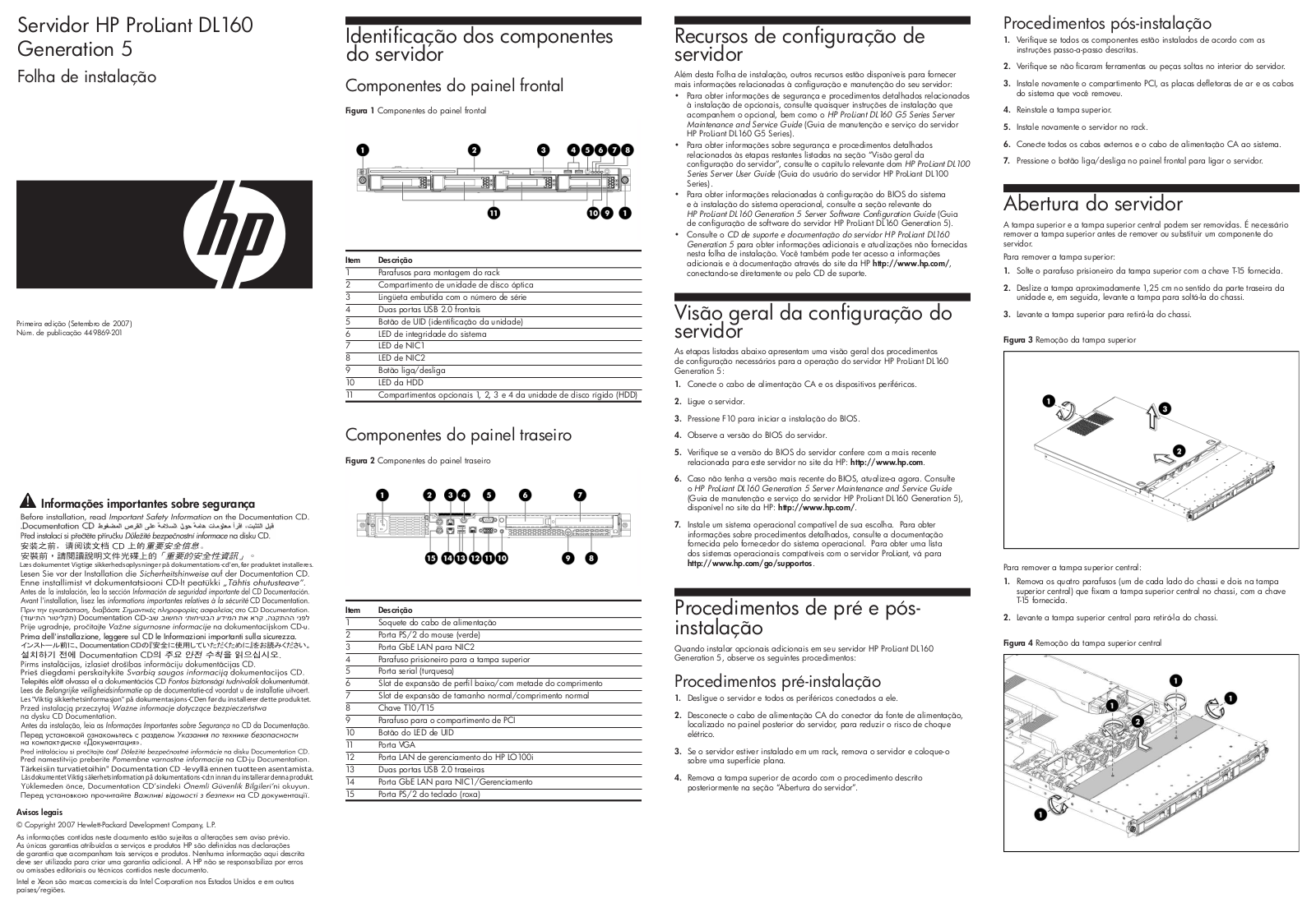 Hp PROLIANT DL160 User Manual