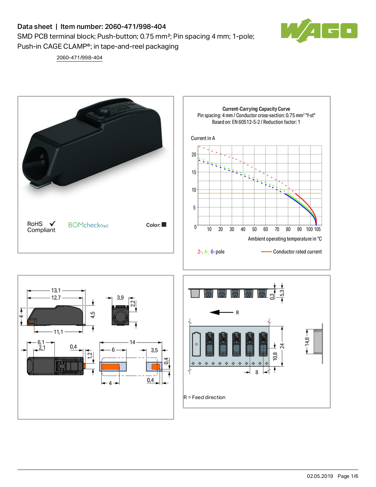 Wago 2060-471/998-404 Data Sheet