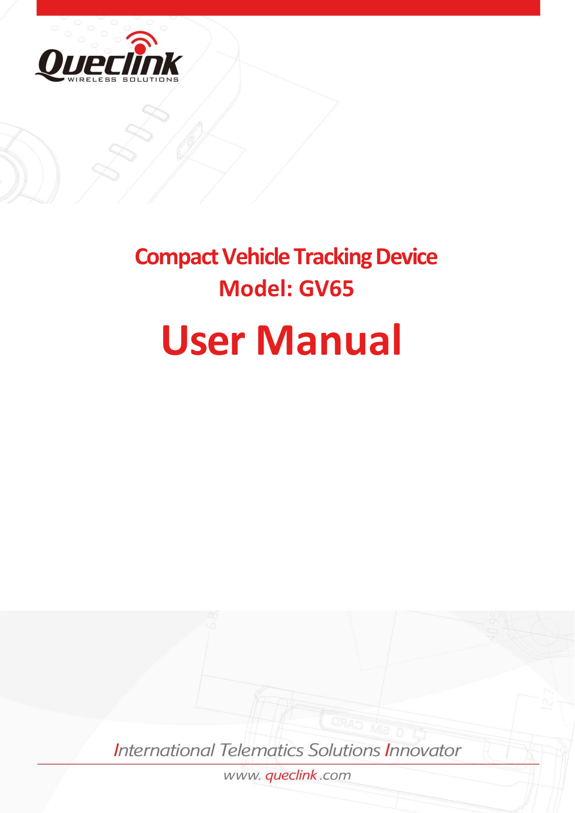 Queclink Wireless Solutions GV65 User Manual