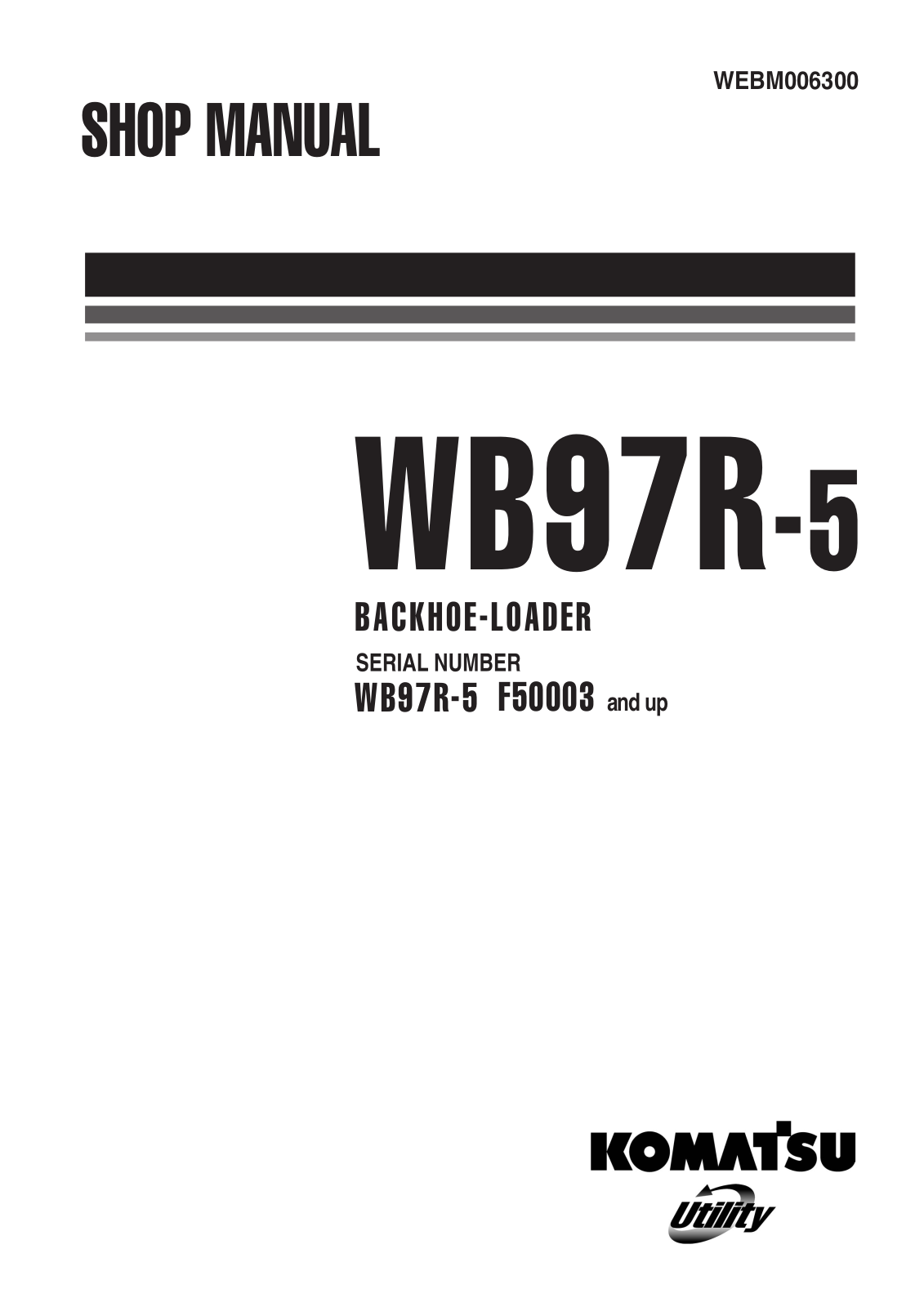 Komatsu WB97R-5 User Manual