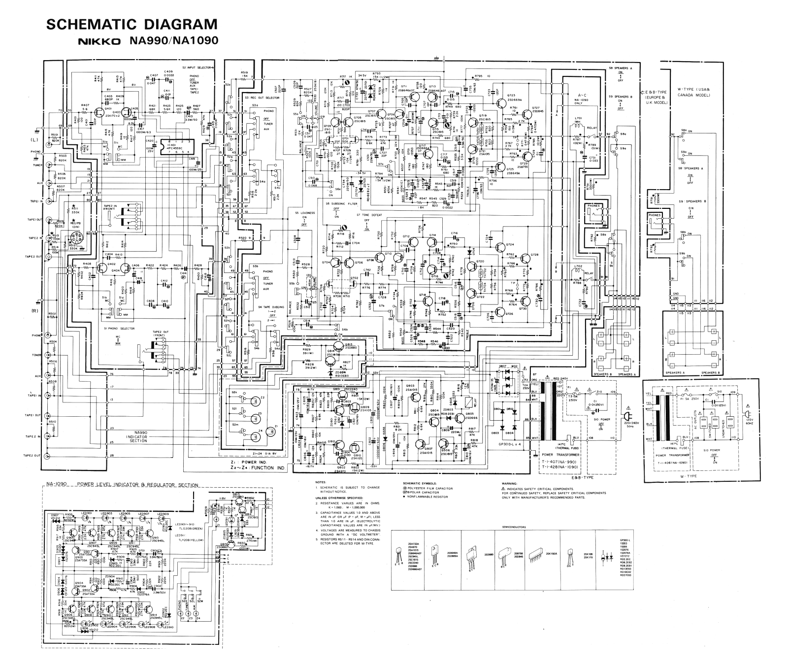 Nikko Audio NA-990 Schematic