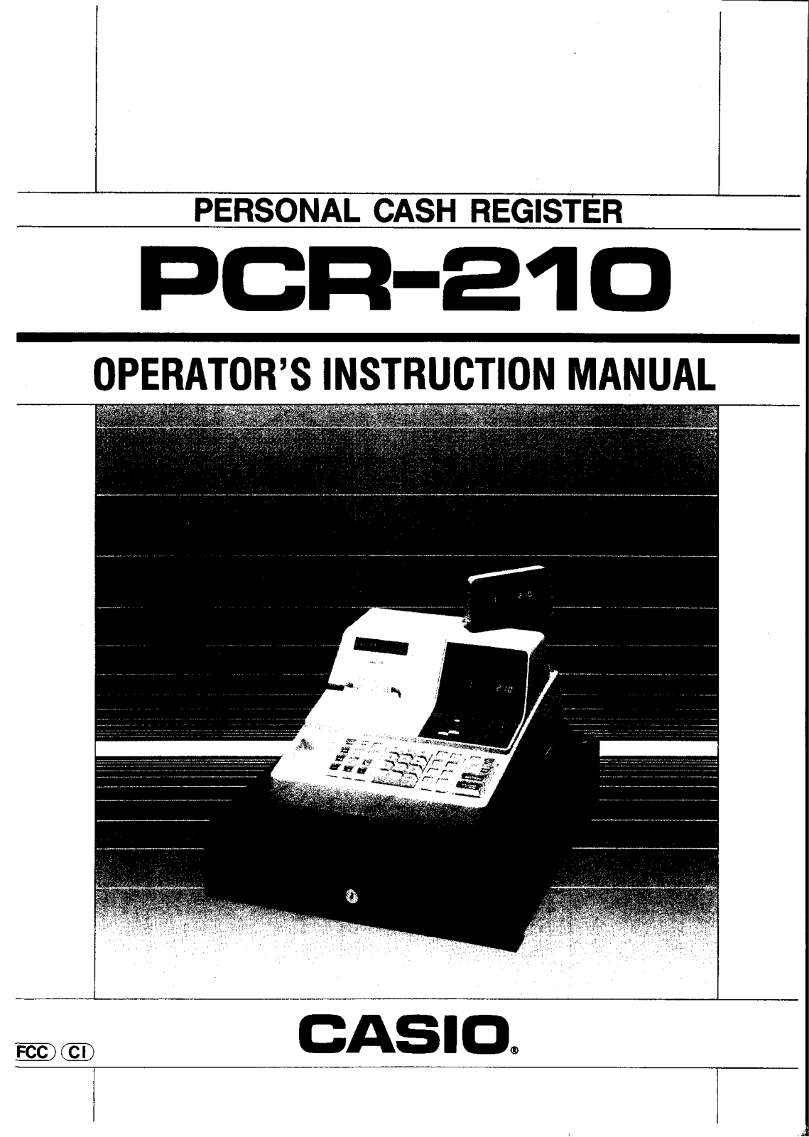 Casio PCR-210 Owner's Manual