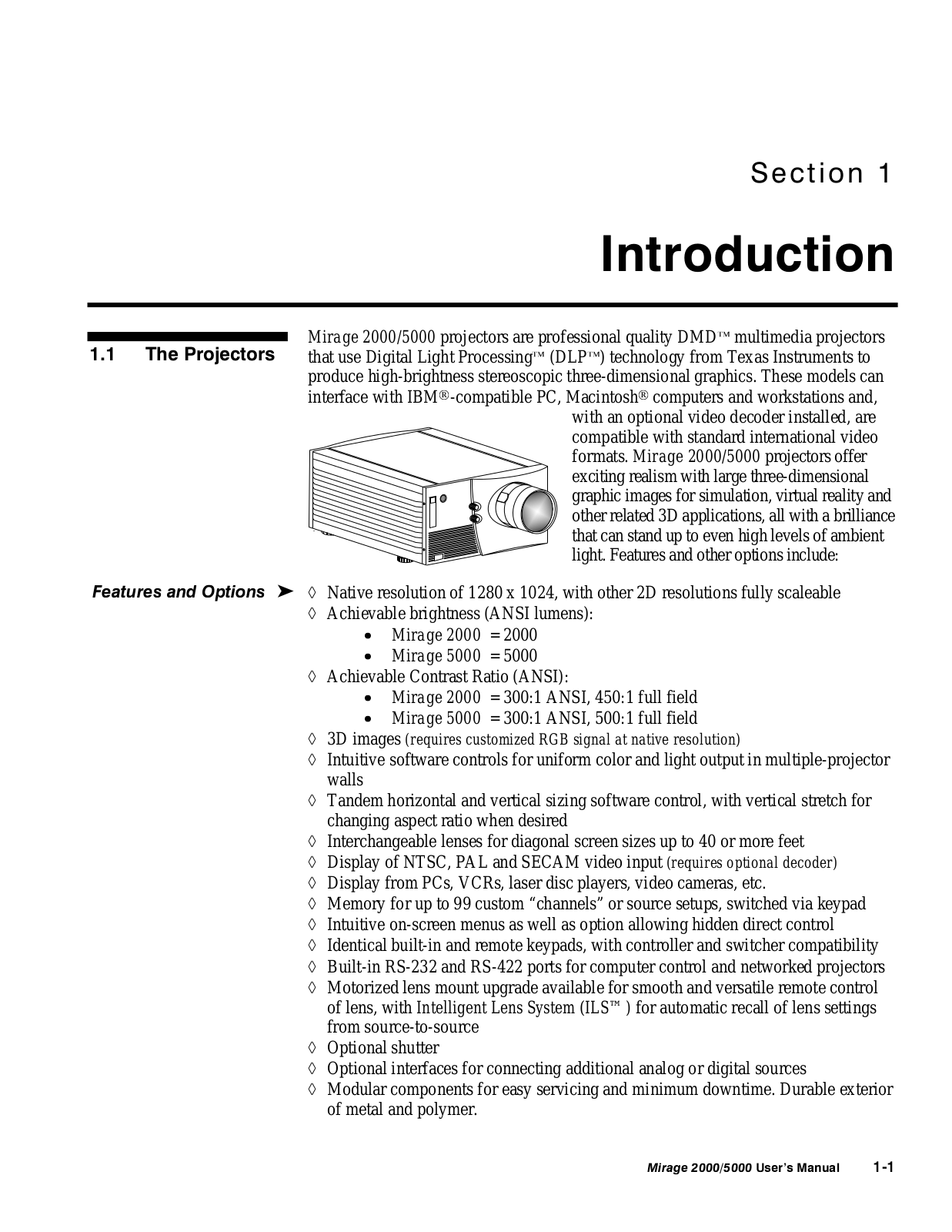 Christie 5000 User Manual