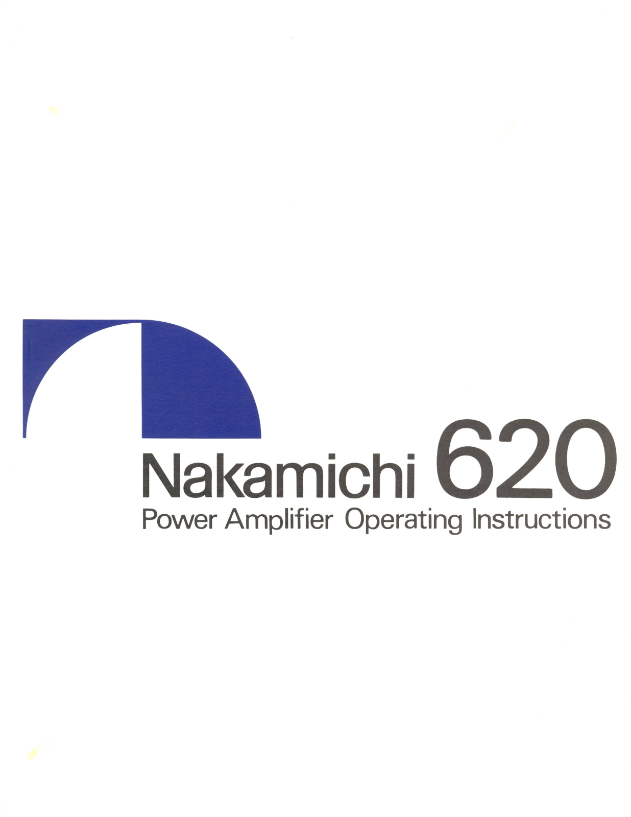 Nakamichi 620 Owners manual