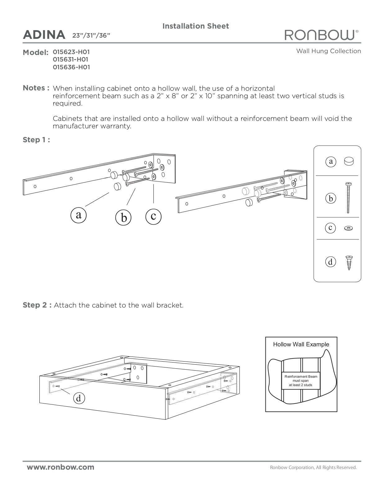 Ronbow Adina User Manual