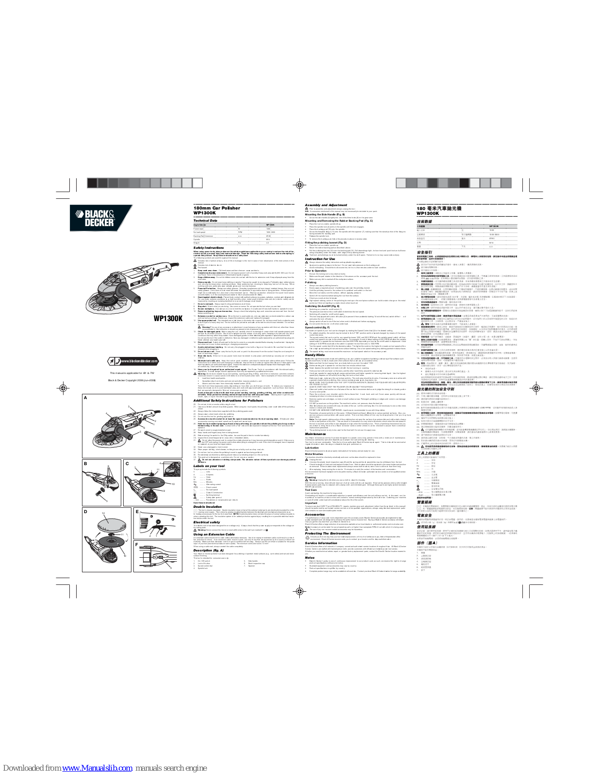 Black & Decker WP1300K User Manual