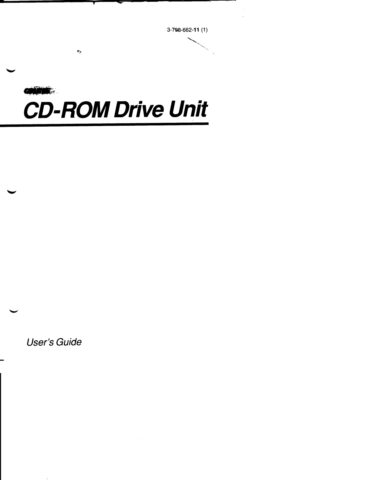 Sony CD-U76E User Manual