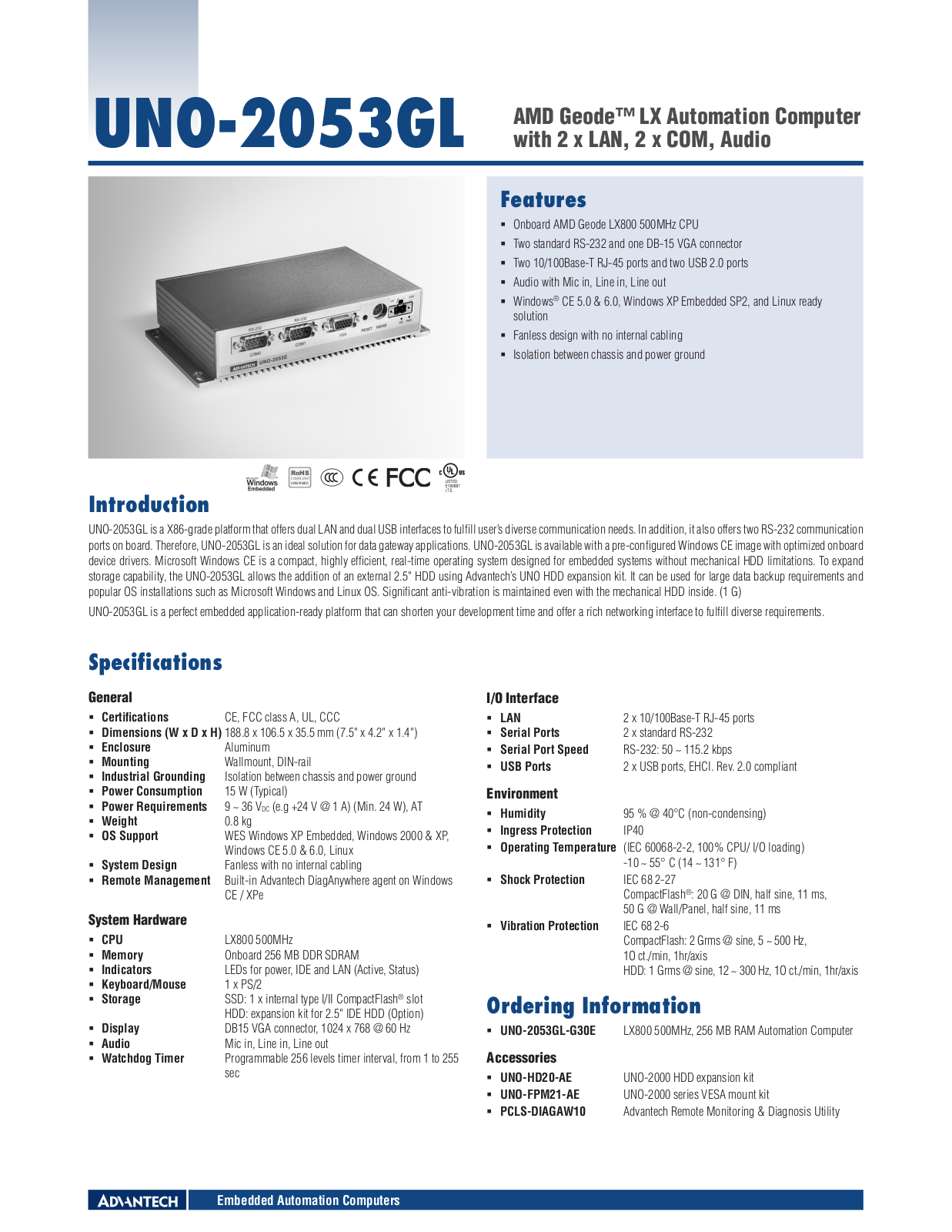 Impulse UNO-2053GL User Manual