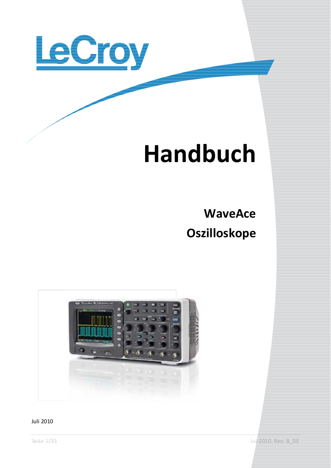 LeCroy WaveAce 204, WaveAce 224, WaveAce 234 Handbuch