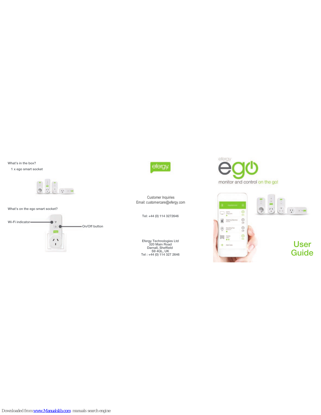 Efergy EGO SMART SOCKET User Manual - ManualMachine.com