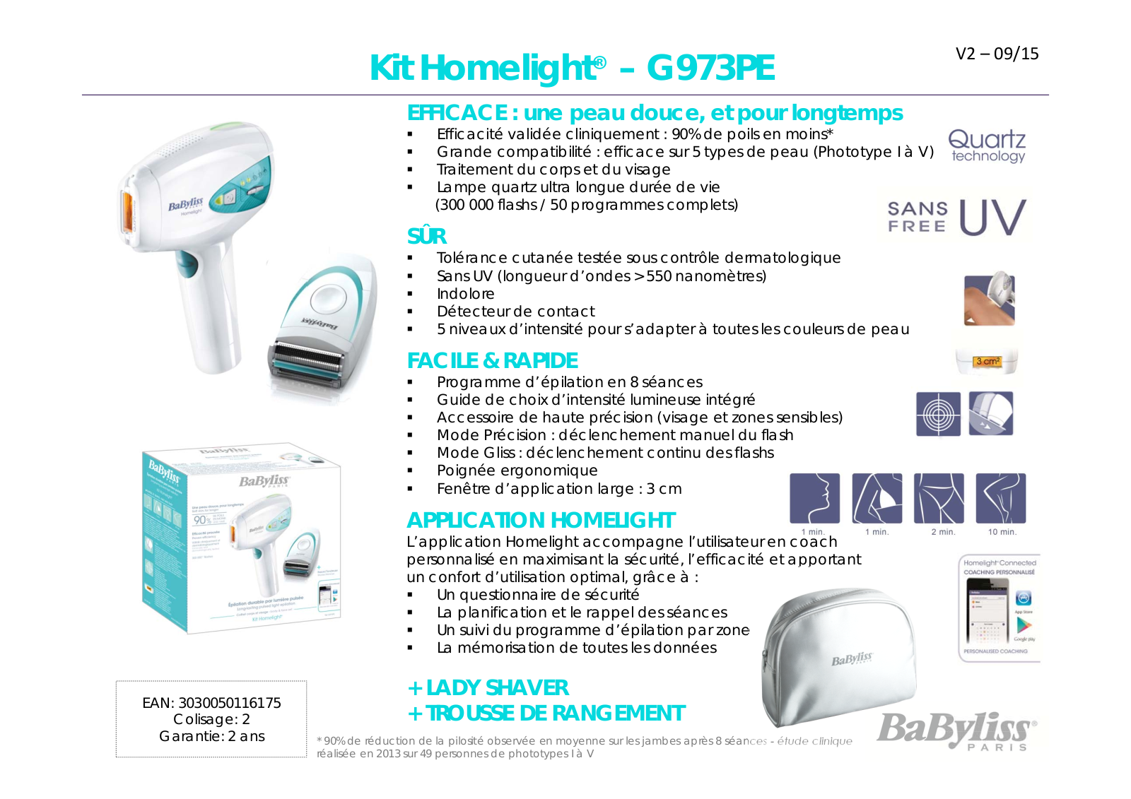 Babyliss G973PE product sheet