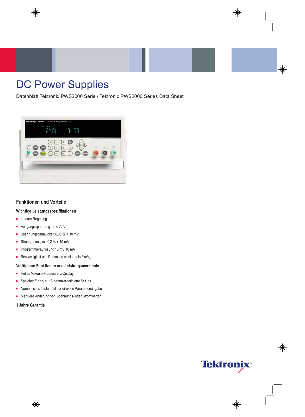 Tektronix PWS2000 DATASHEET