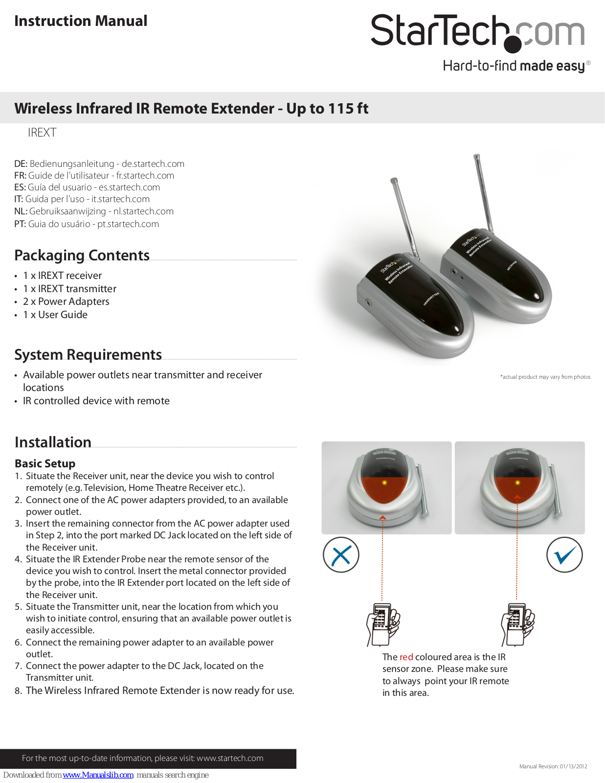 StarTech.com IREXT Instruction Manual - ManualMachine.com