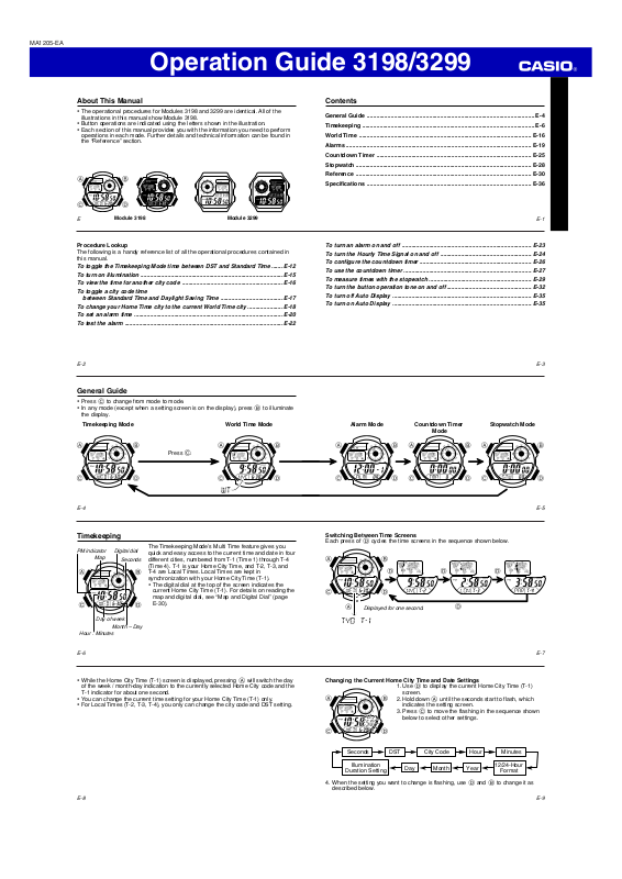 Casio 3299 User Manual