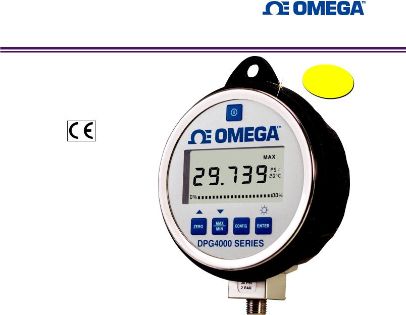 Omega Engineering DPG4000-1, DPG4000-15, DPG4000-30, DPG4000-100, DPG4000-300 Product information