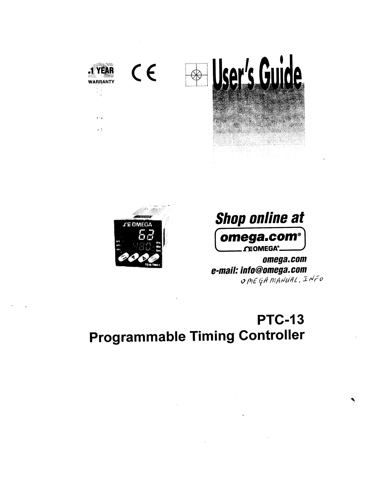 Omega PTC-13 User guide - ManualMachine.com