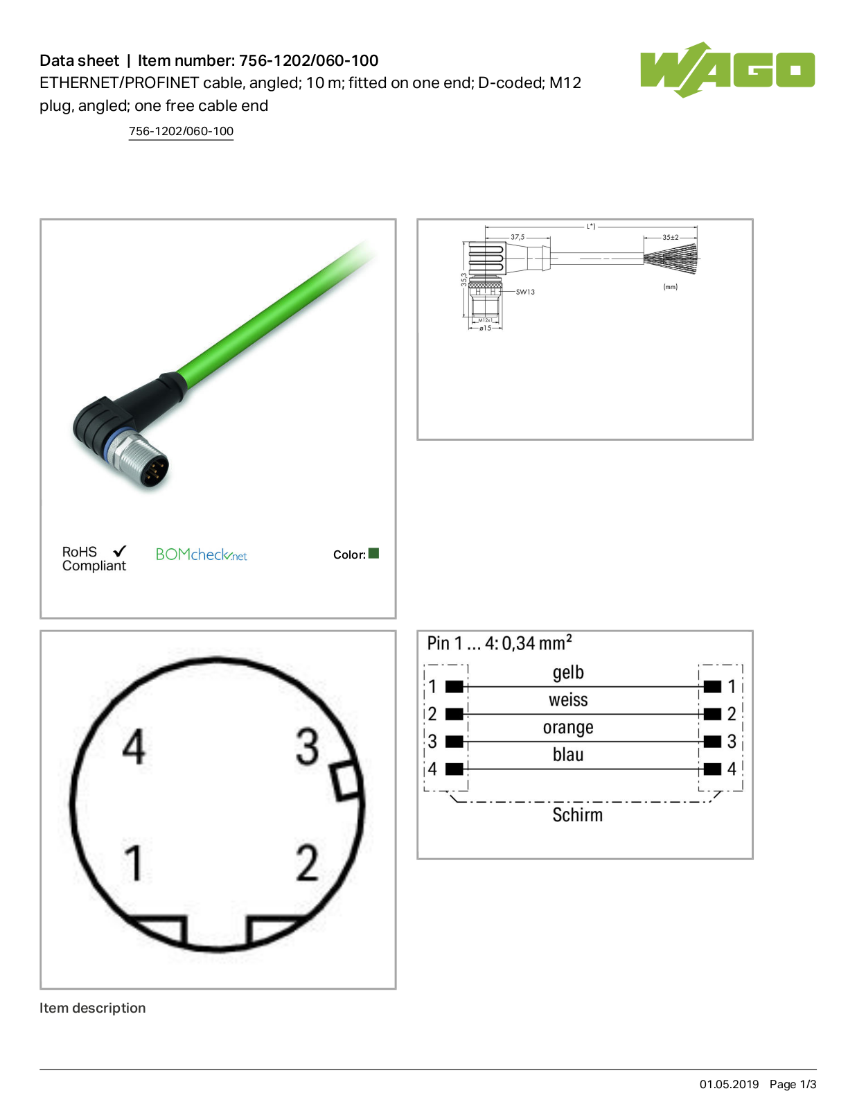 Wago 756-1202/060-100 Data Sheet