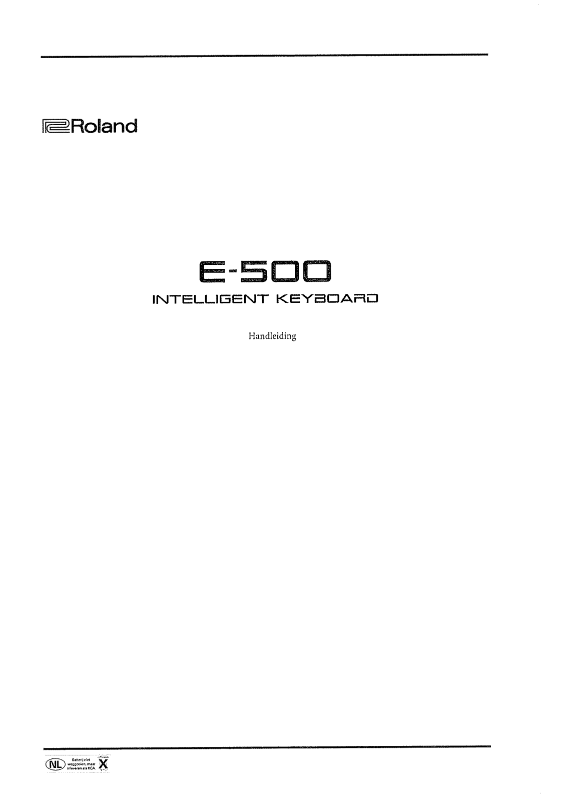 Roland E-500 MIDI IMPLEMENTATION