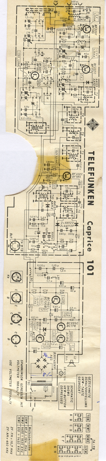 Telefunken Caprice 101 Service Manual