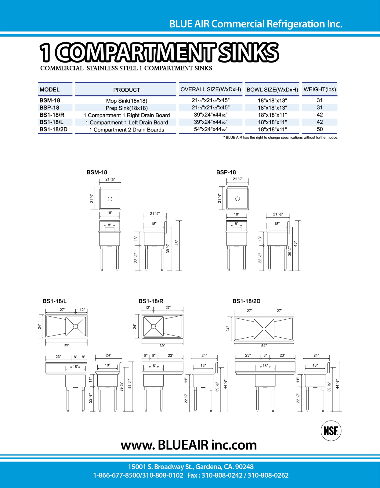 Blue Air BS1-18-2D User Manual