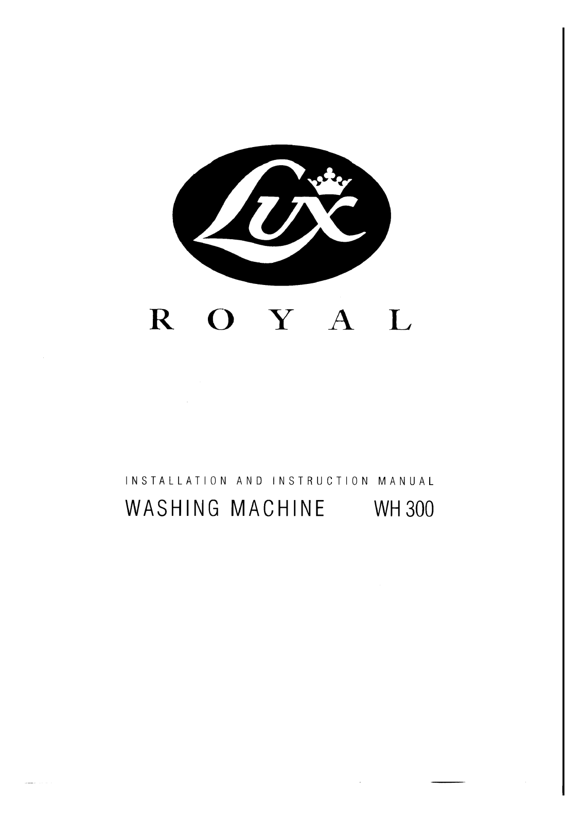 Lux WH300 User Manual