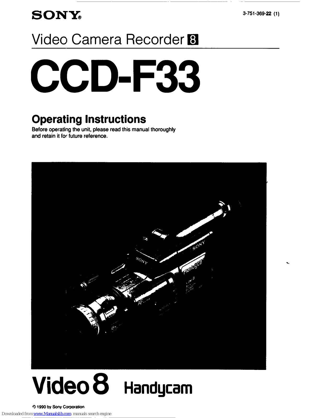 Sony Handycam CCD-F33 User Manual