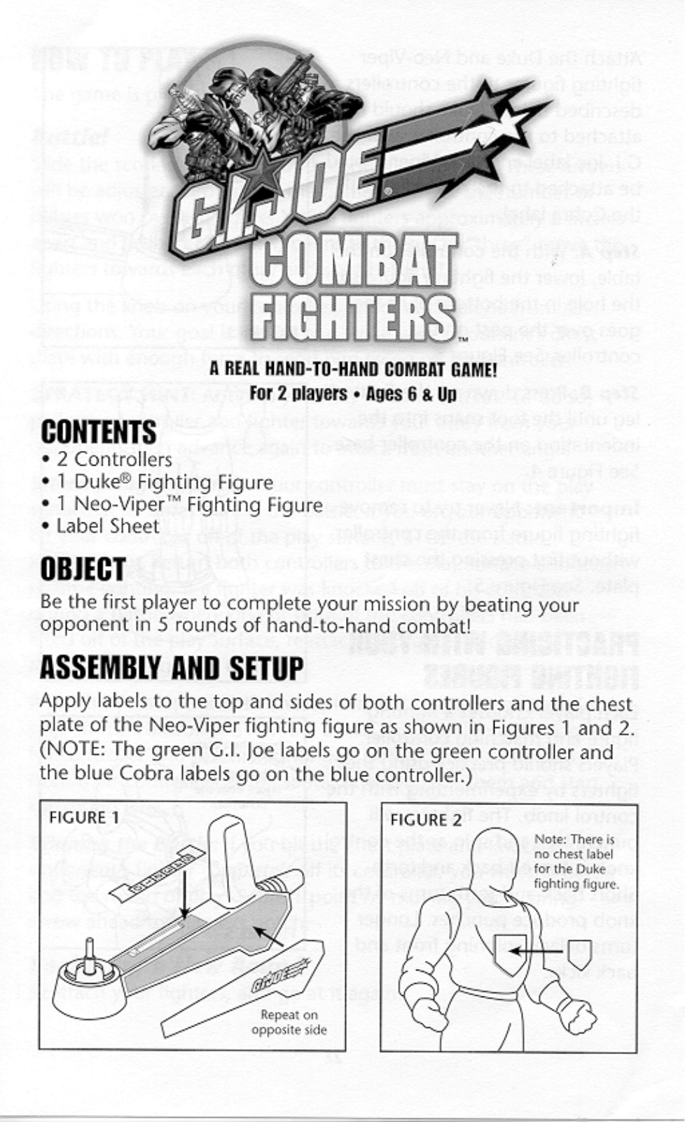 HASBRO GI JOE Combat Fighters User Manual