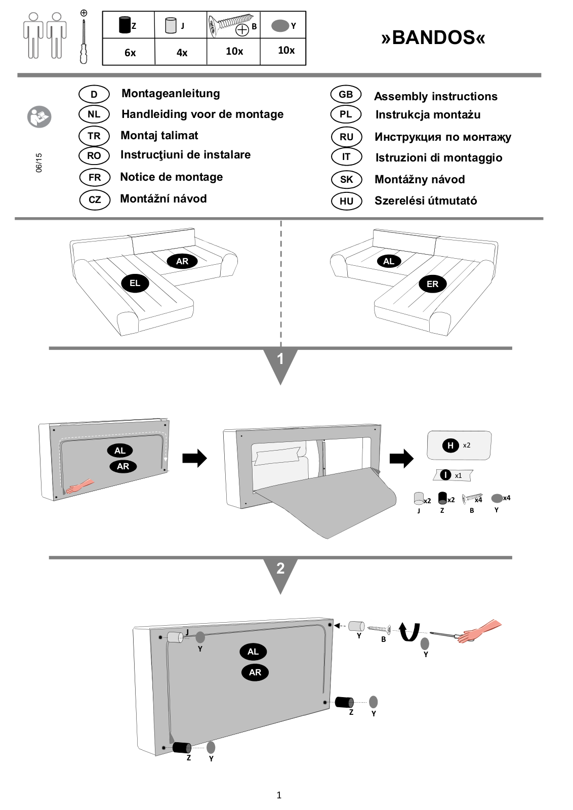 sit&more Bandos Assembly instructions