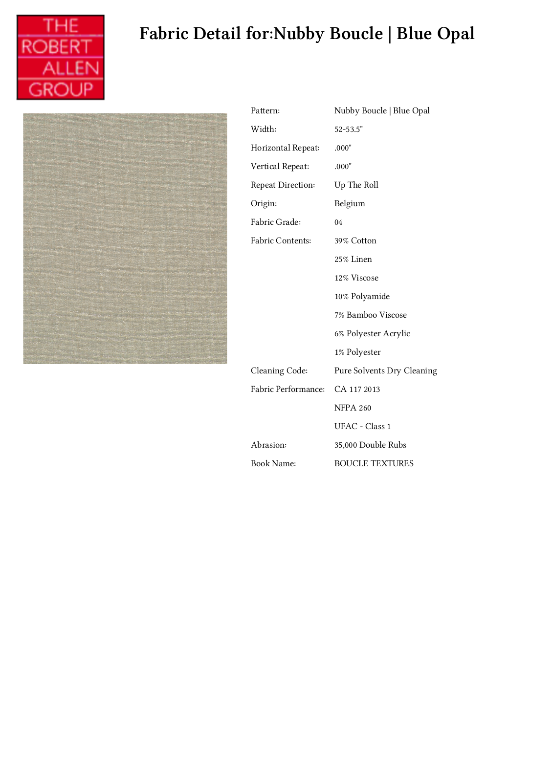 Robert Allen RALF1725 Specifications - ManualMachine.com