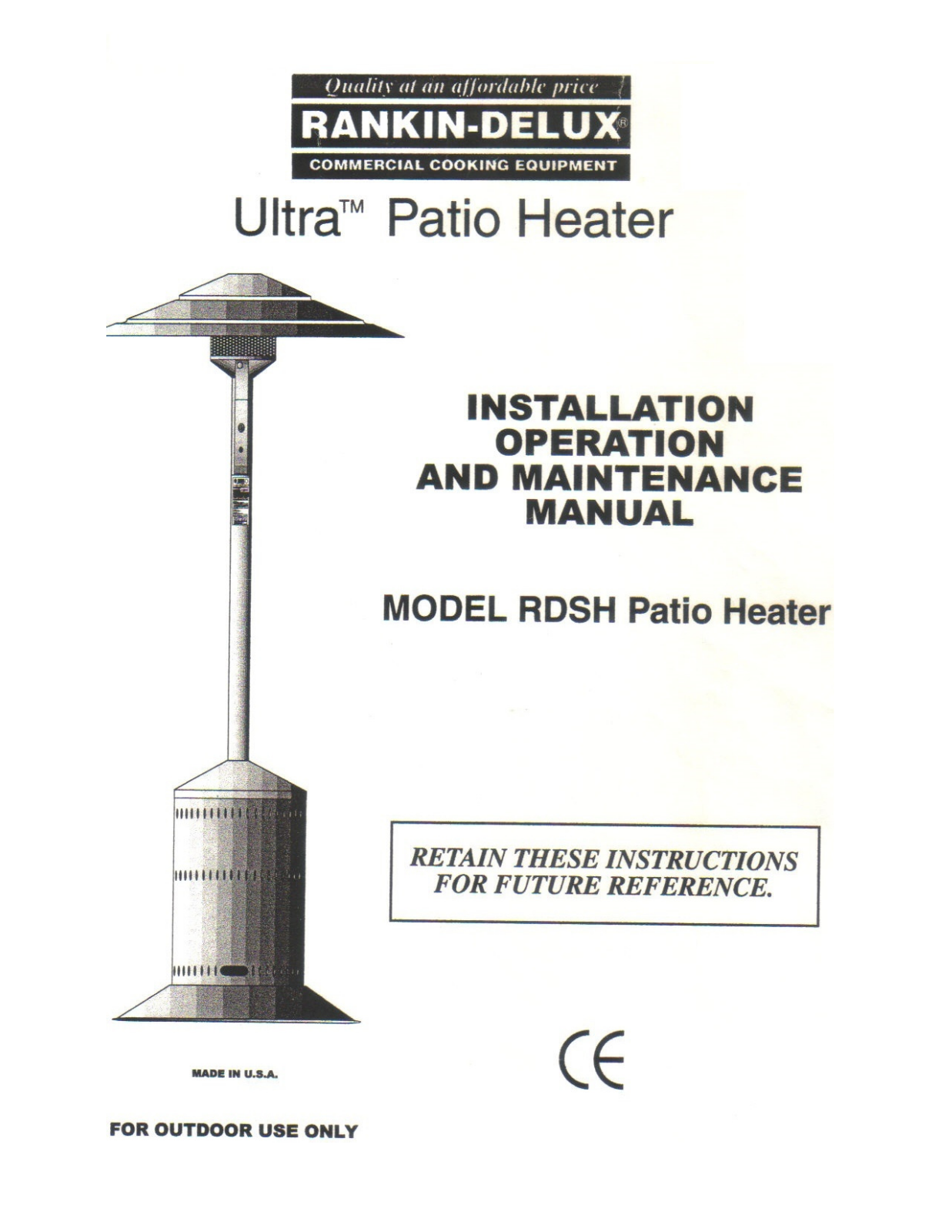 Rankin Delux RDSH Operator’s Manual