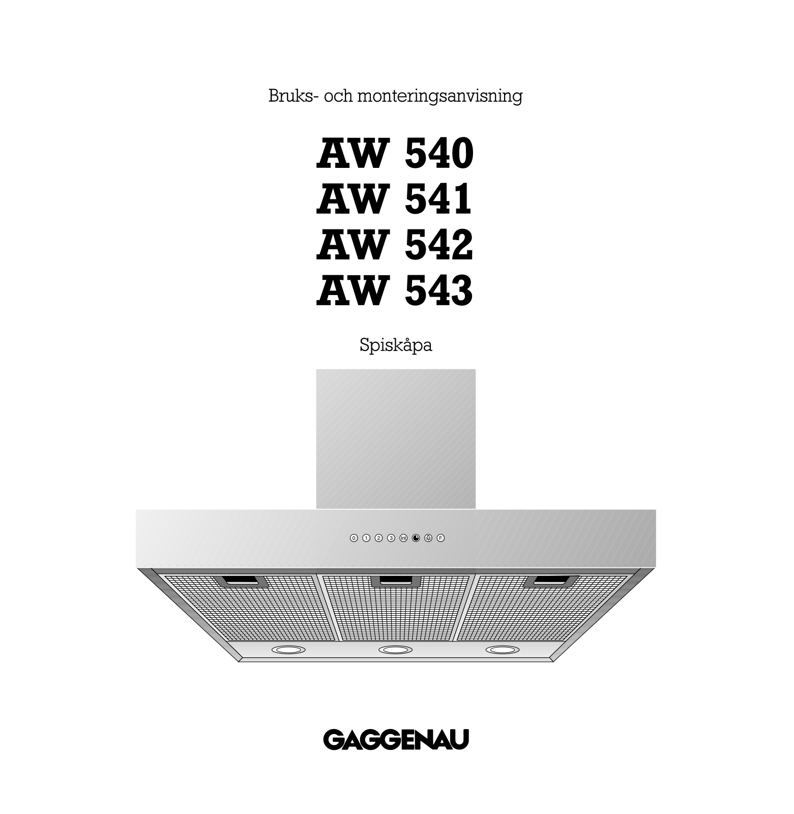 Gaggenau AW541190, AW541120, AW542191, AW543120 User Manual