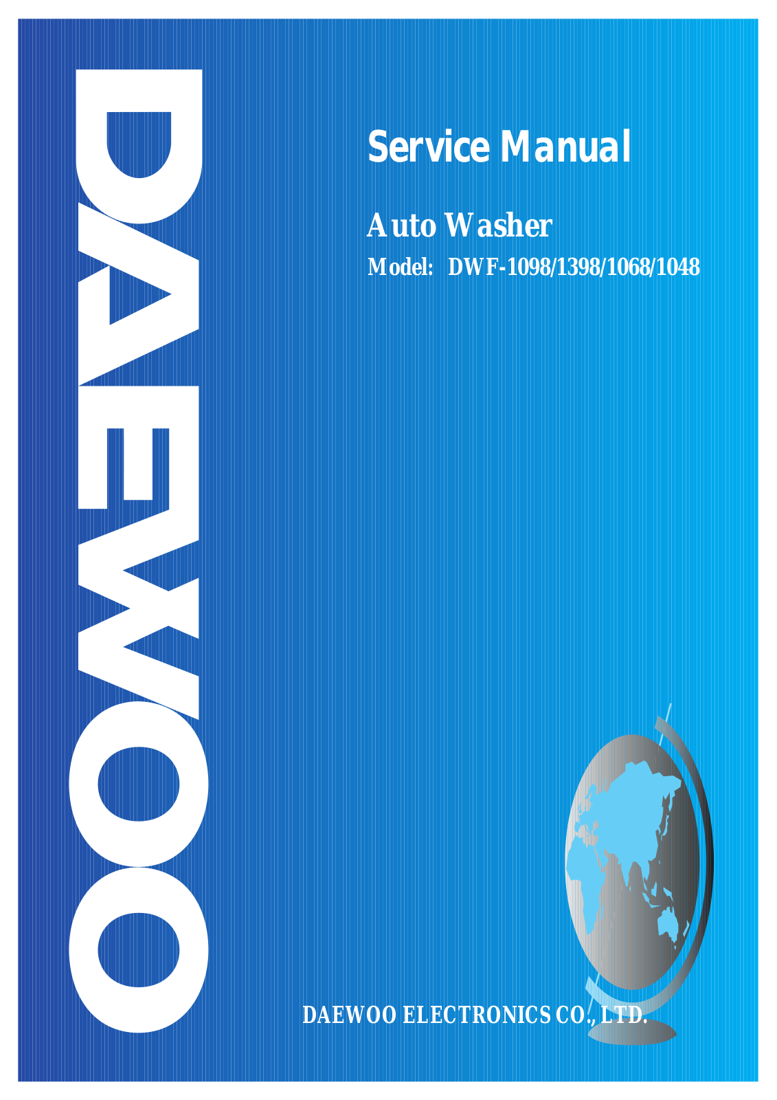 DAEWOO DWF-1098, DWF-1398, DWF-1068, DWF-1048 Service Manual